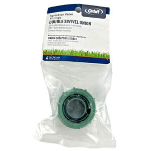 Orbit 57184 Double Swivel Union Coupler Valve Heavy Duty Connector Adapter Green